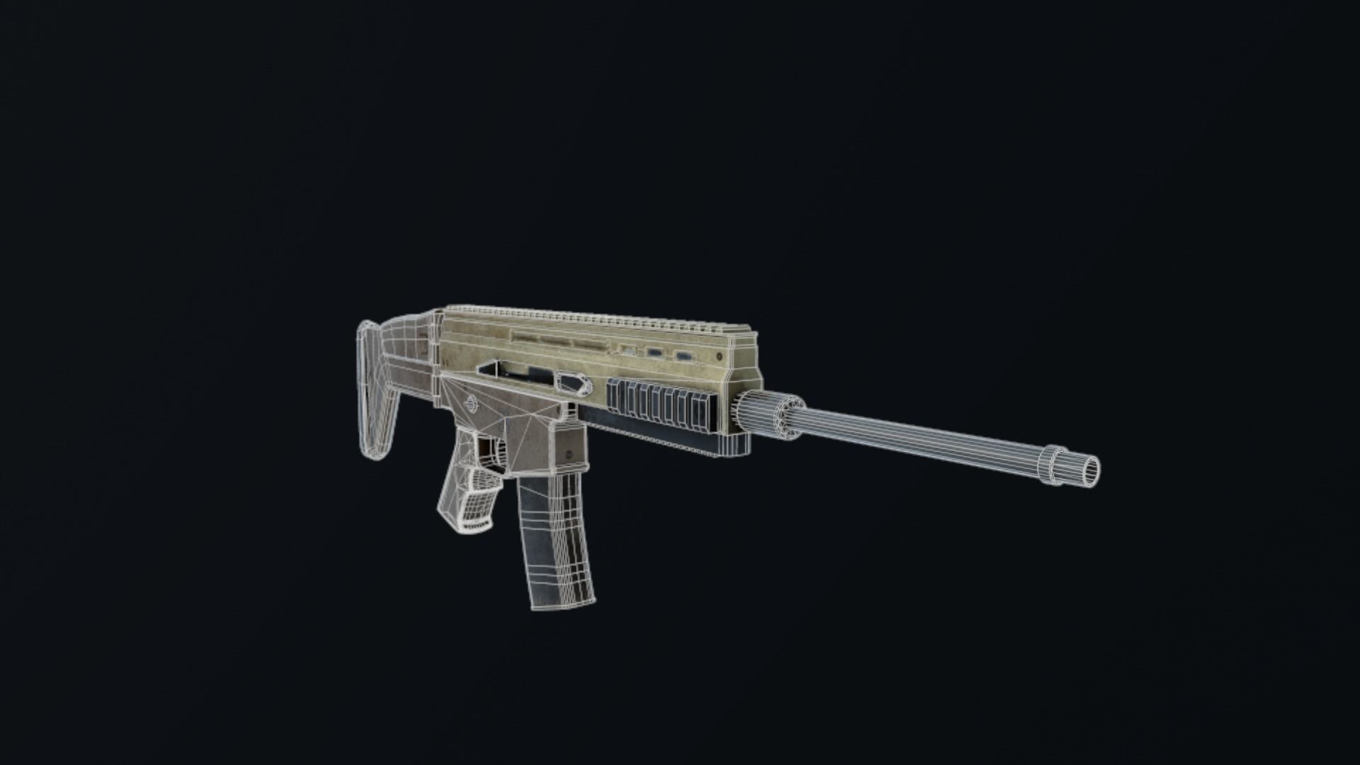 SCAR AR Low-poly 3D model_8