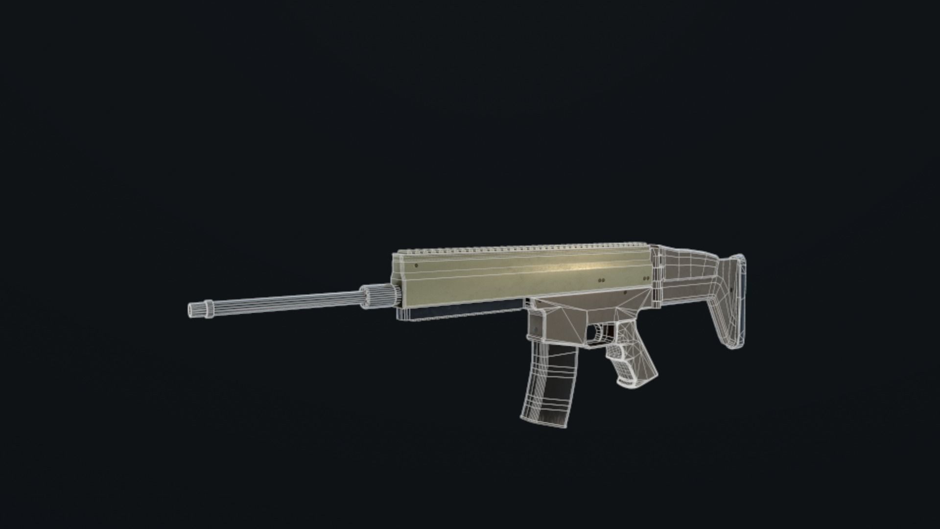 SCAR AR Low-poly 3D model_9