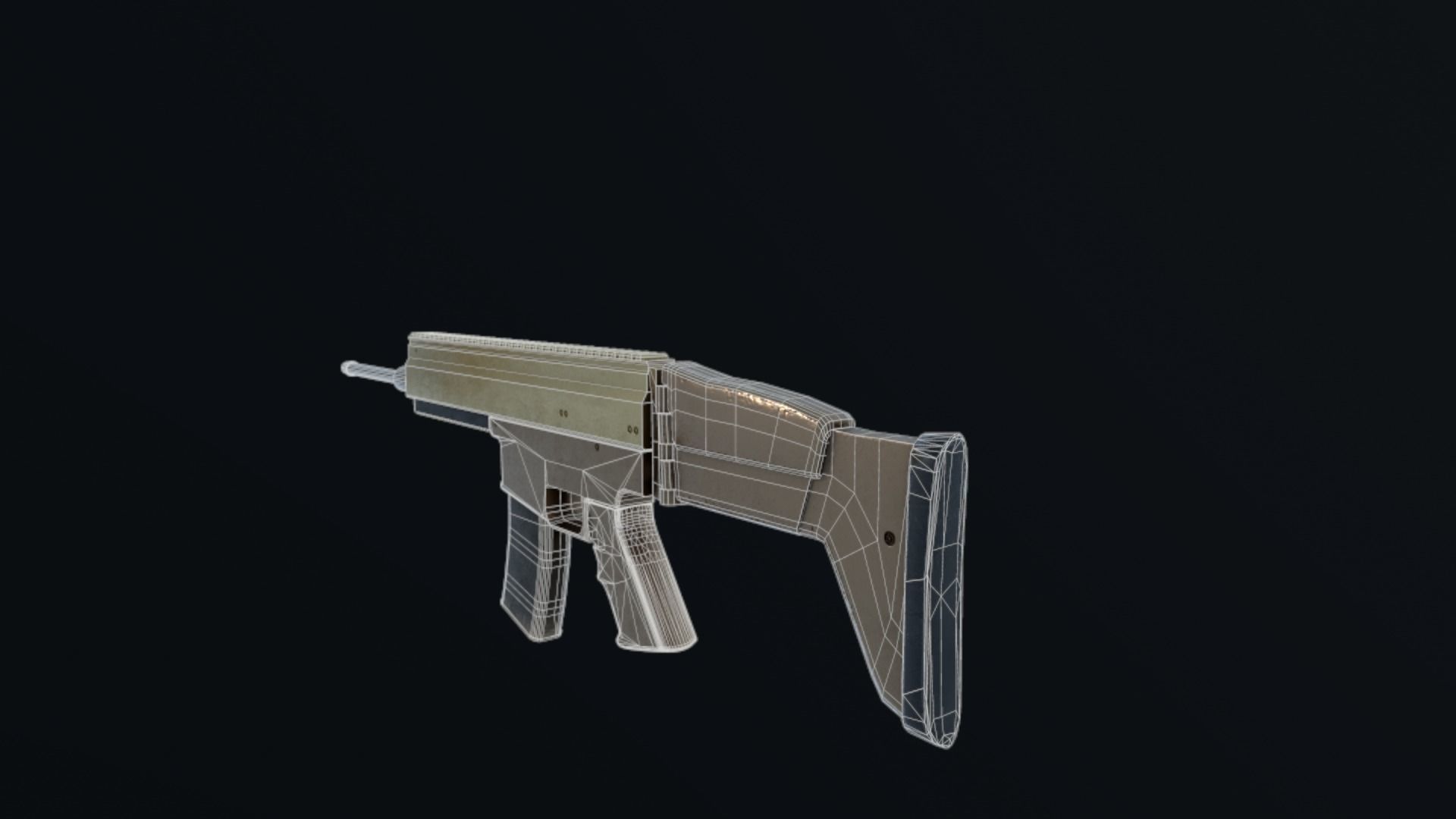 SCAR AR Low-poly 3D model_10