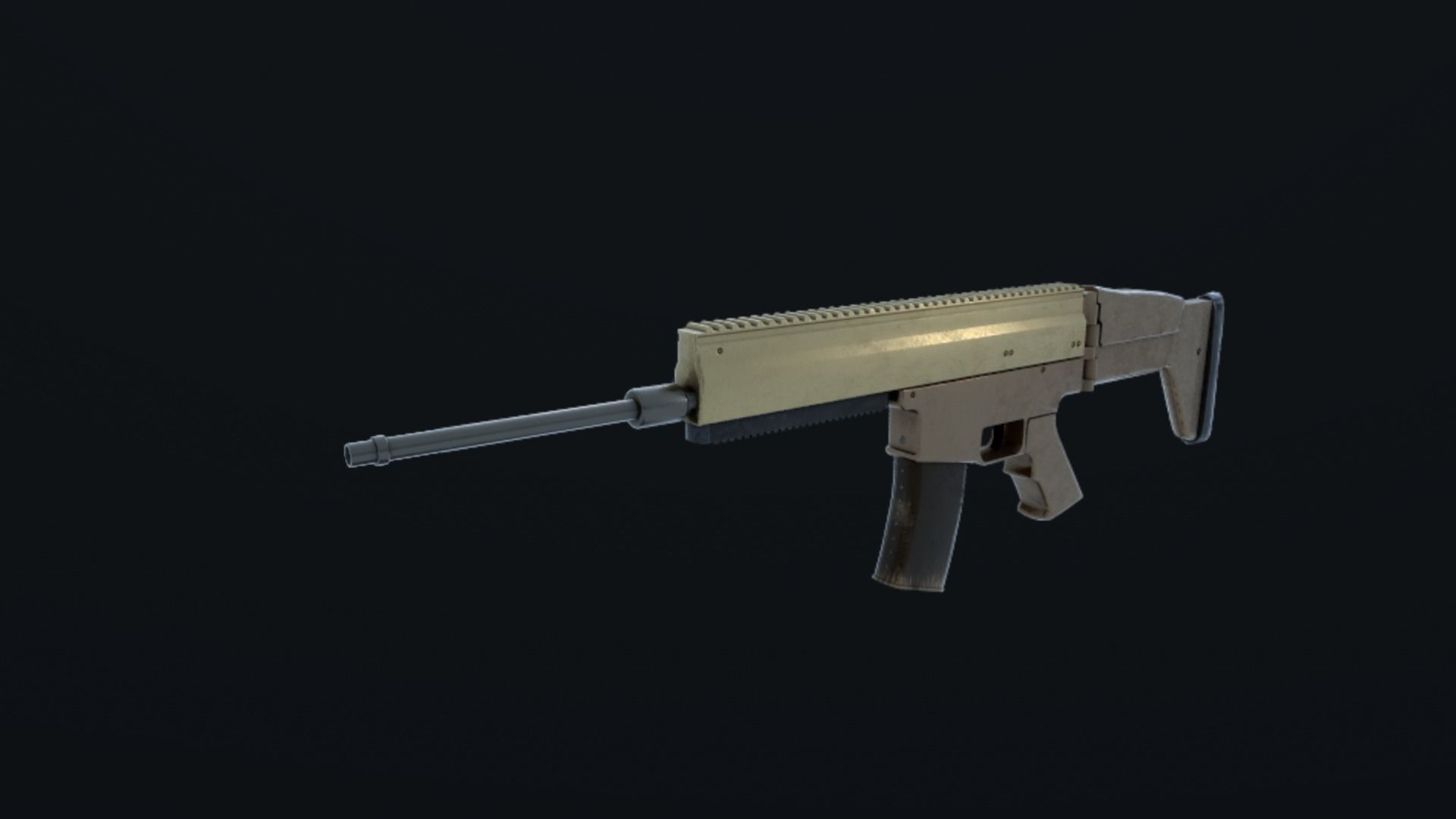 SCAR AR Low-poly 3D model_2