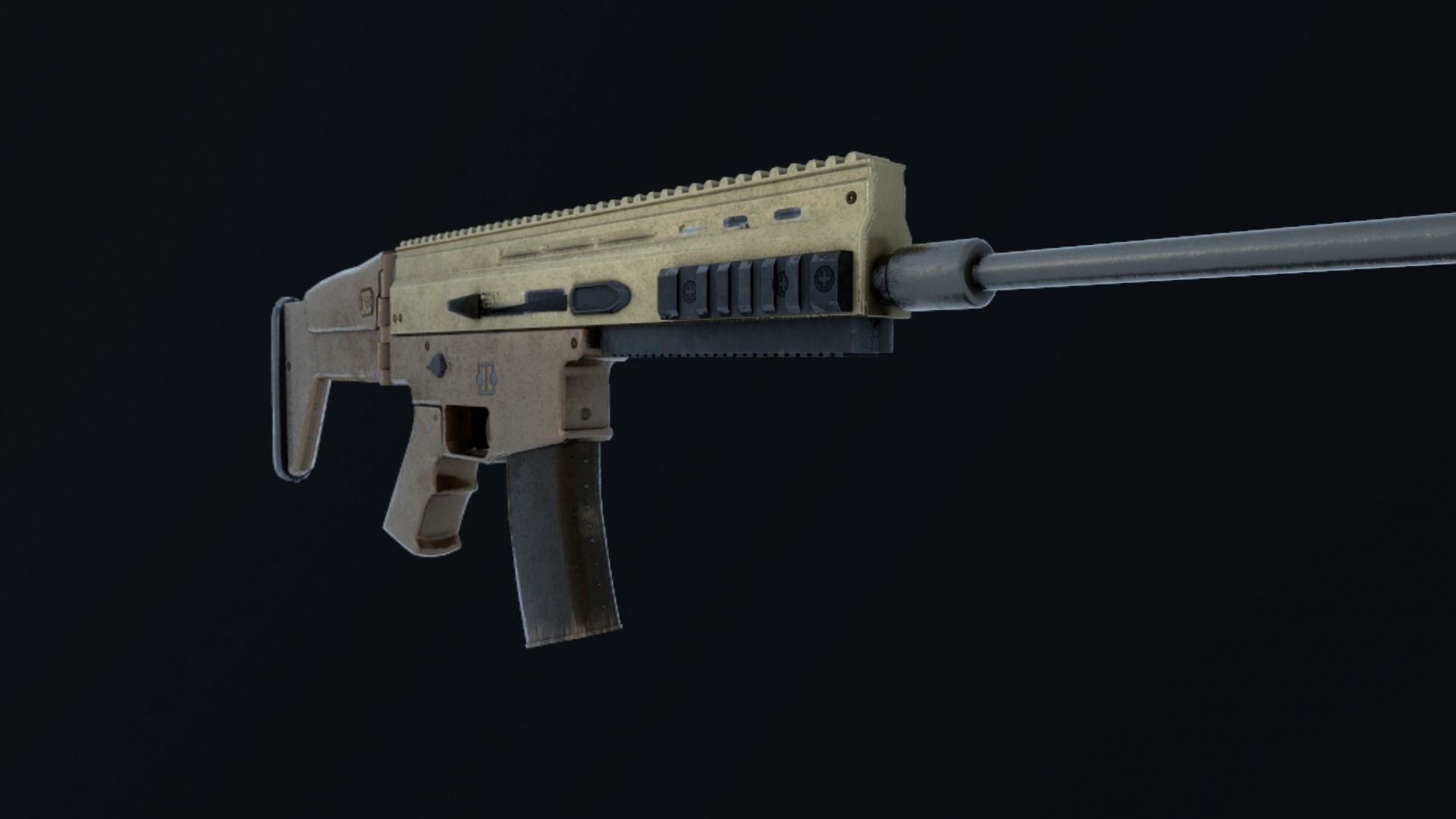 SCAR AR Low-poly 3D model_4