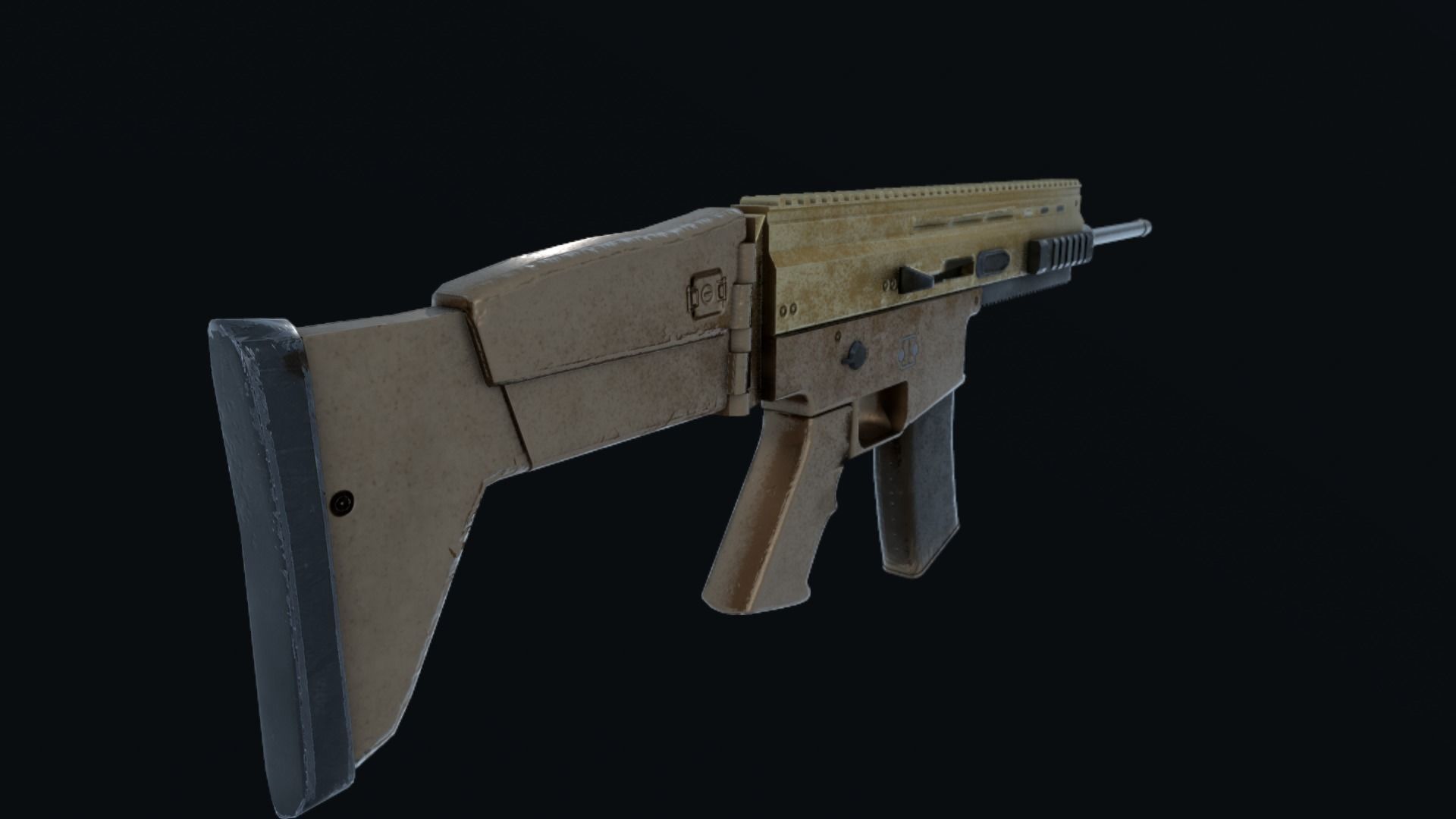 SCAR AR Low-poly 3D model_5