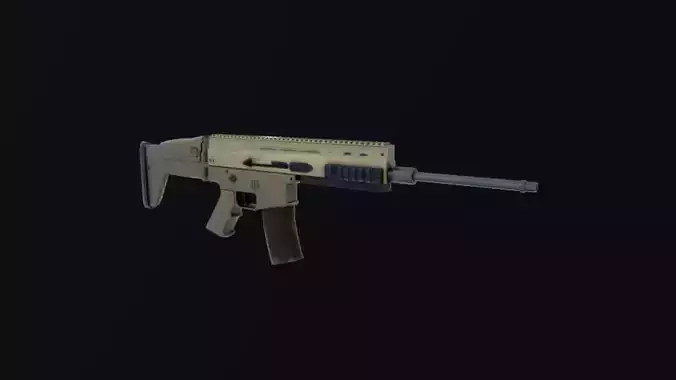 SCAR AR Low-poly 3D model