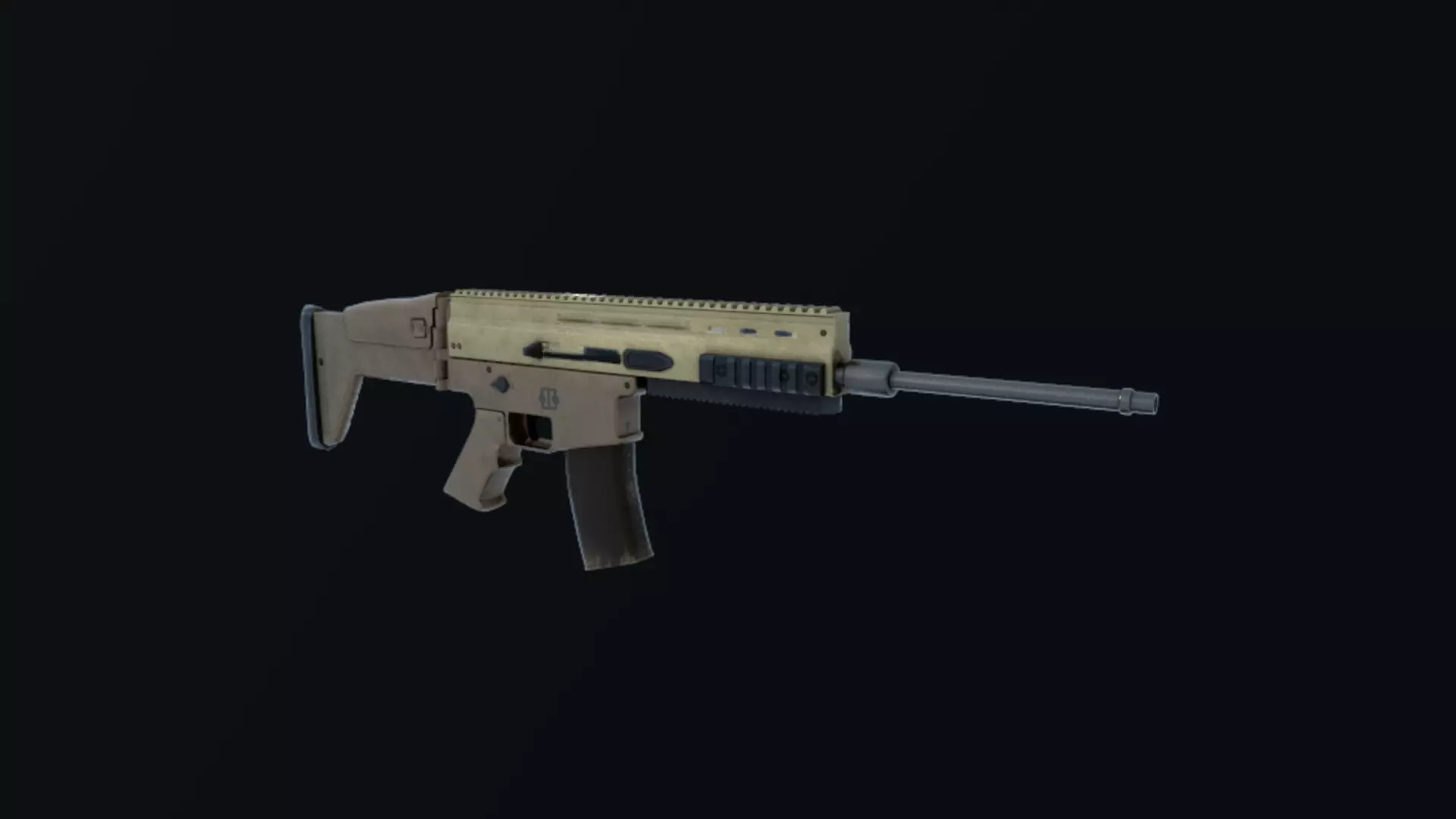 SCAR AR Low-poly 3D model_0