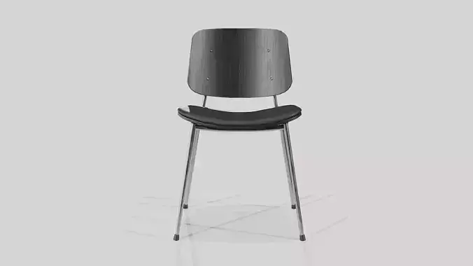 Soborg Metal Base-Model 3061-black lacquered and chrome