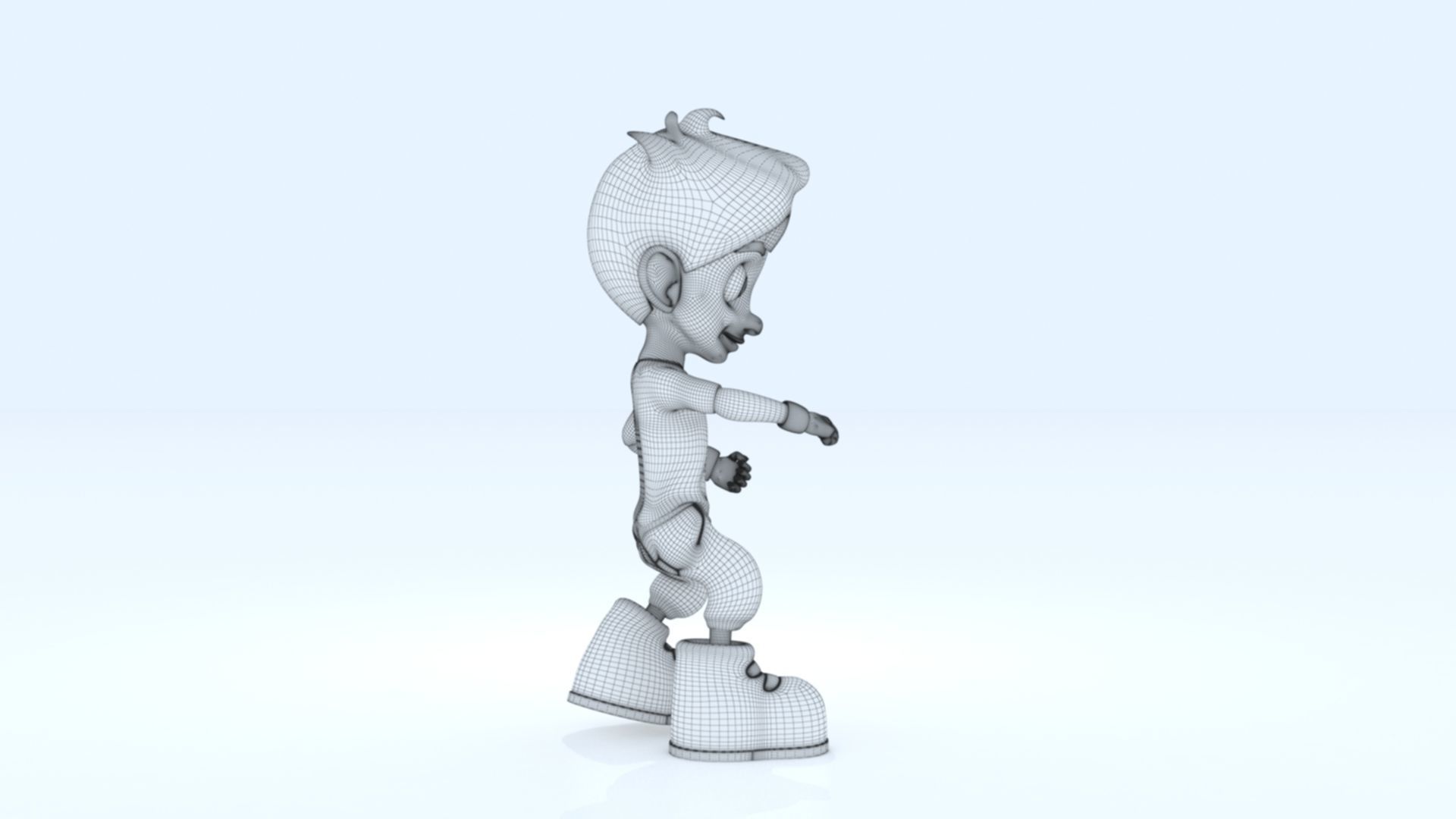 3D Cartoon Boy Animation Low-poly 3D model_10