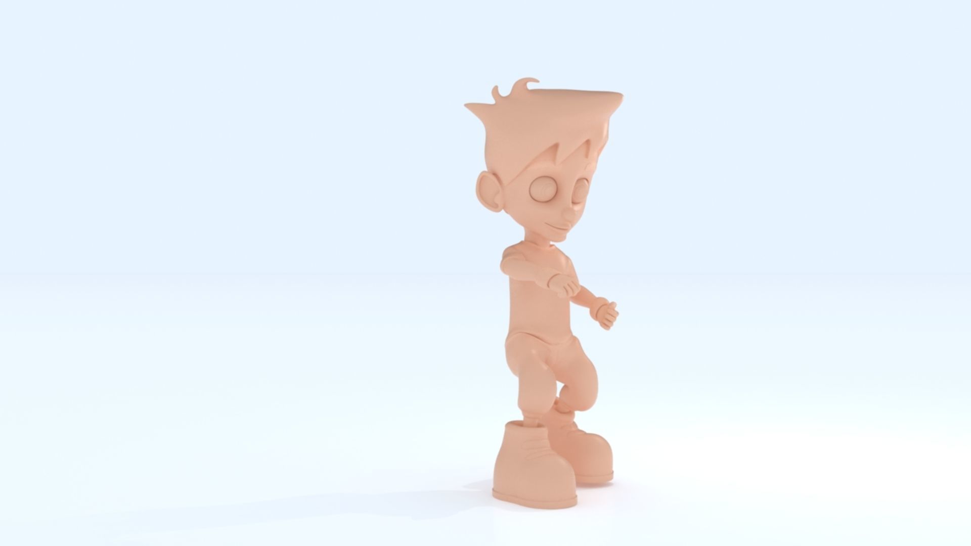 3D Cartoon Boy Animation Low-poly 3D model_14