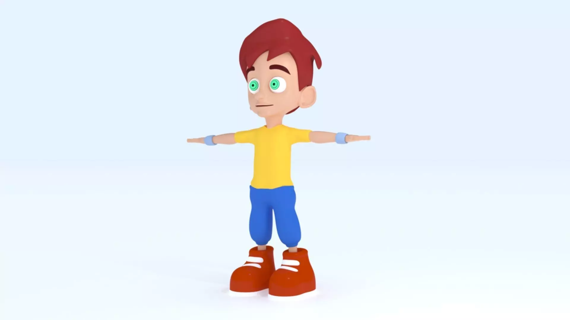 3D Cartoon Boy Animation Low-poly 3D model_0