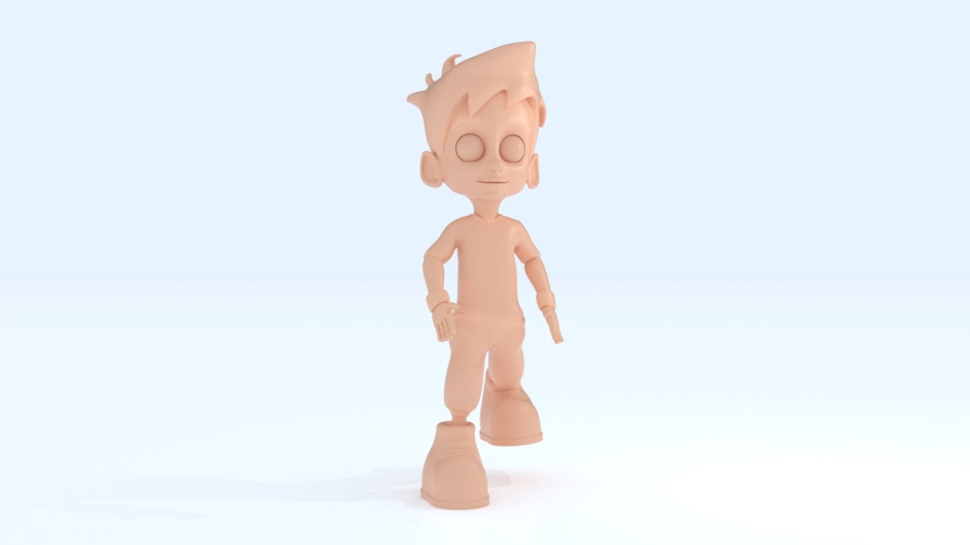 3D Cartoon Boy Animation Low-poly 3D model_13