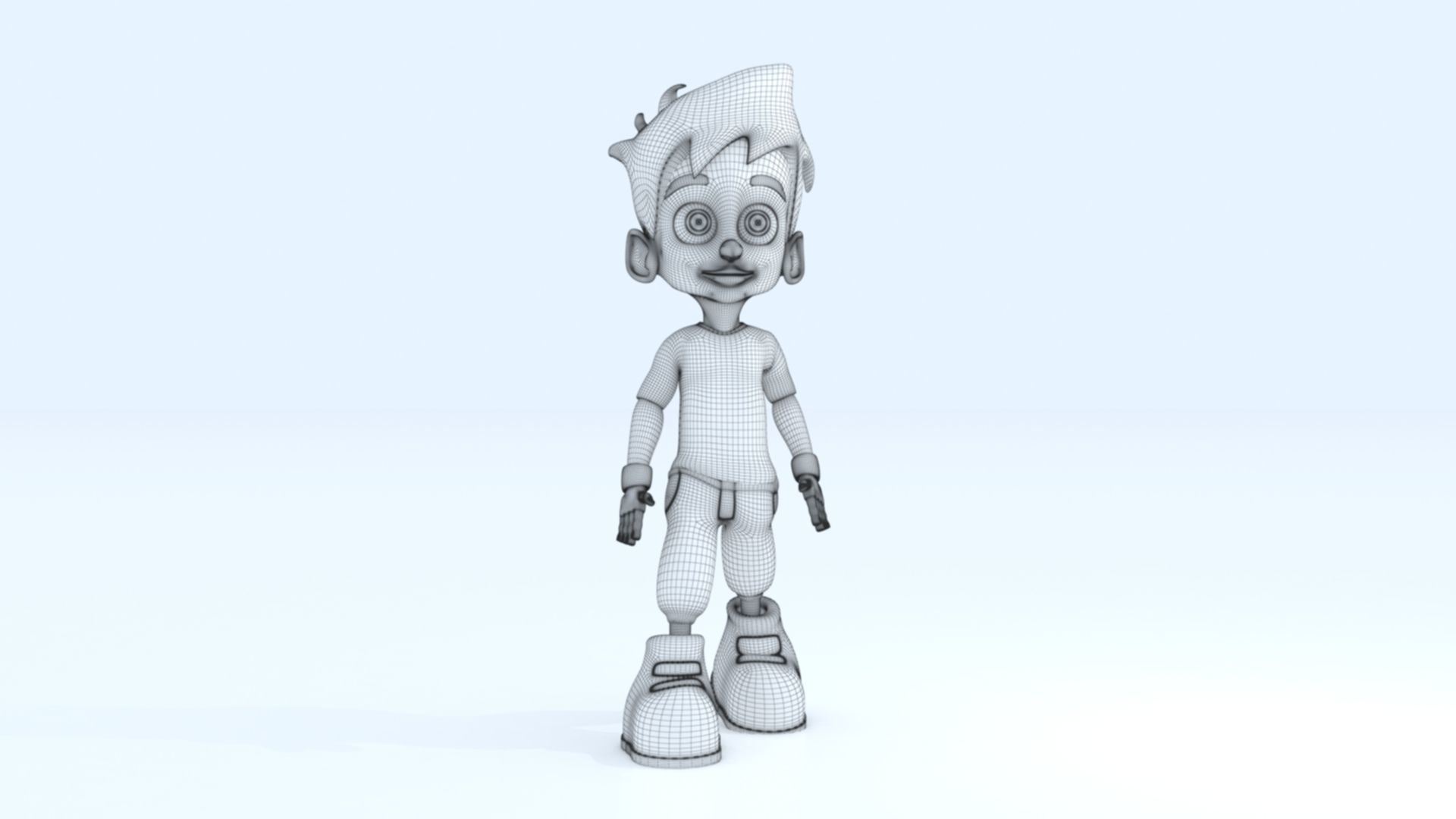 3D Cartoon Boy Animation Low-poly 3D model_8