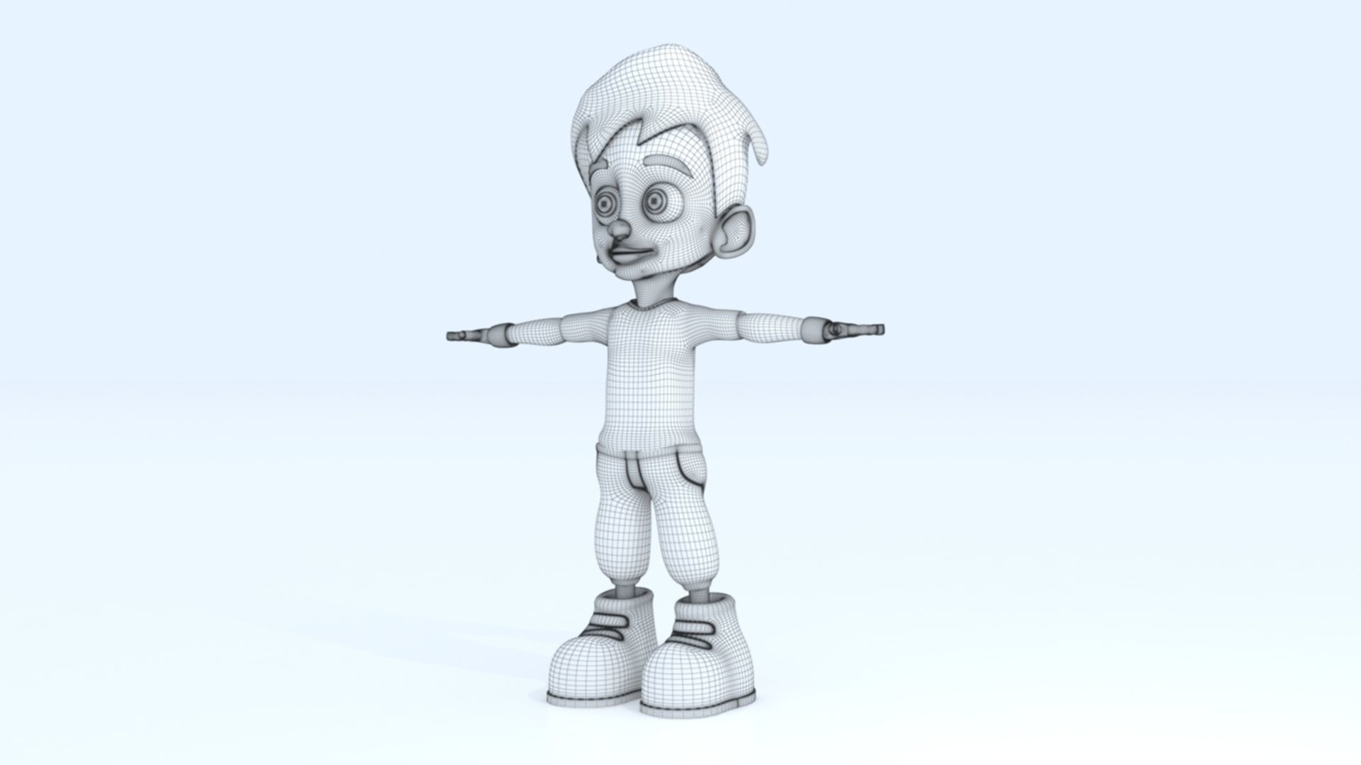 3D Cartoon Boy Animation Low-poly 3D model_6