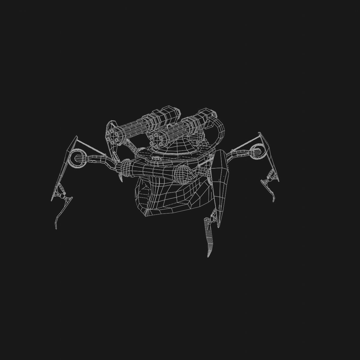 Cyber spider 3D model_5