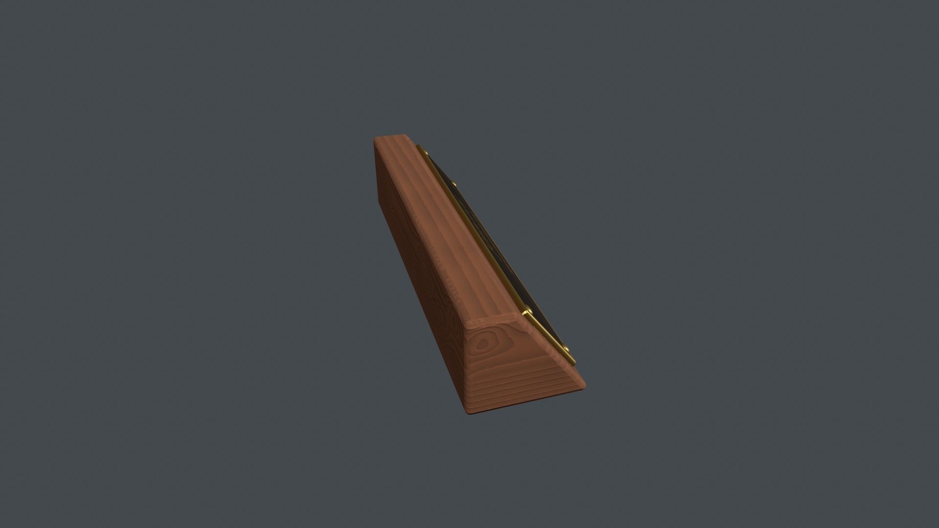 Desk Name Plaque - Request Text Low-poly 3D model_6