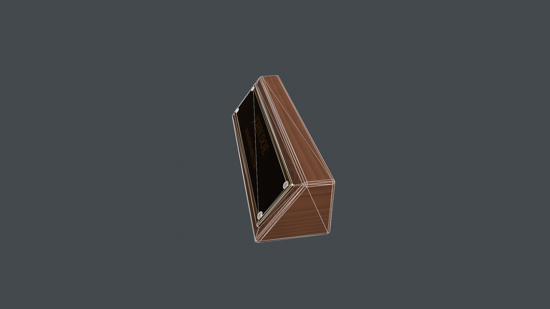 Desk Name Plaque - Request Text Low-poly 3D model_12