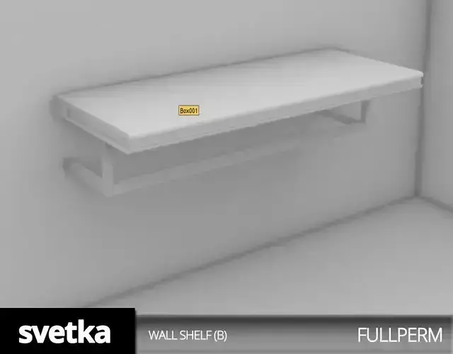 Wall Shelf Low-poly 3D model