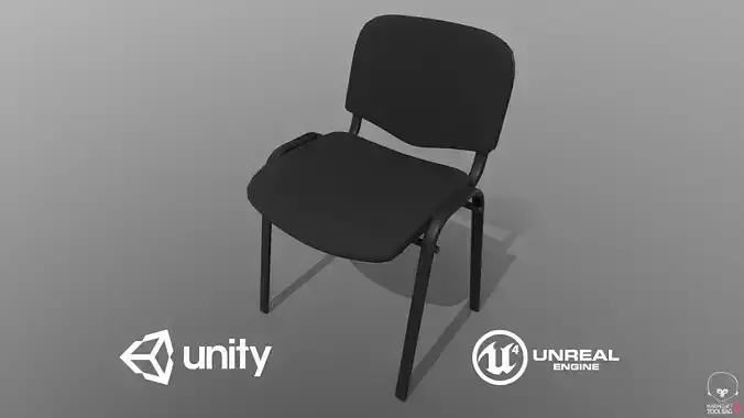 Game Ready Office Chair Low-poly 3D model