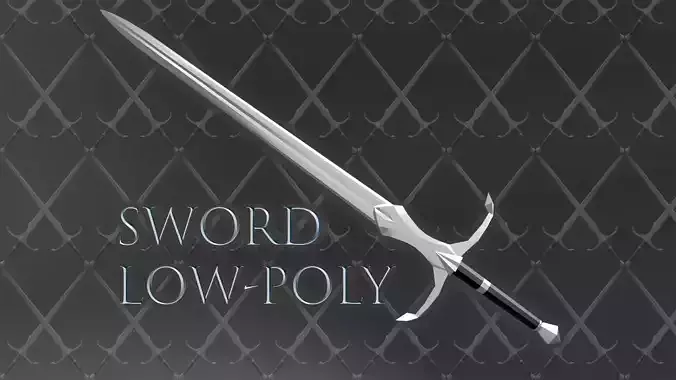 Low-poly sword for your game