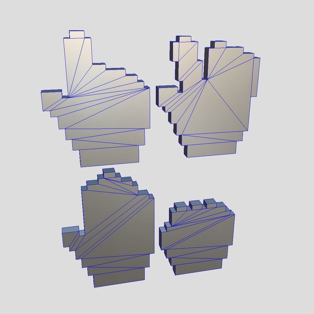 Cursor Hand Pack Low-poly 3D model_1