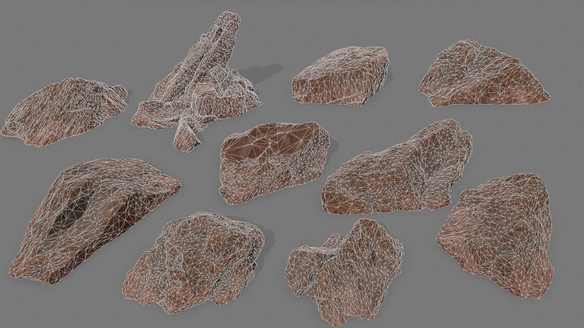 desert rock 1 Low-poly 3D model_25