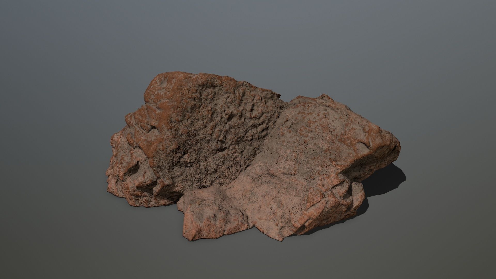 desert rock 1 Low-poly 3D model_1