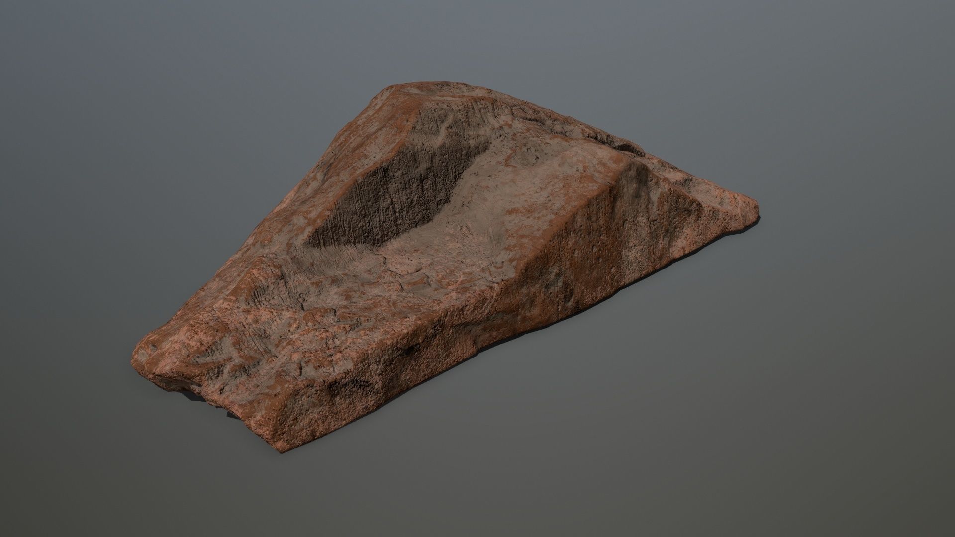 desert rock 1 Low-poly 3D model_3