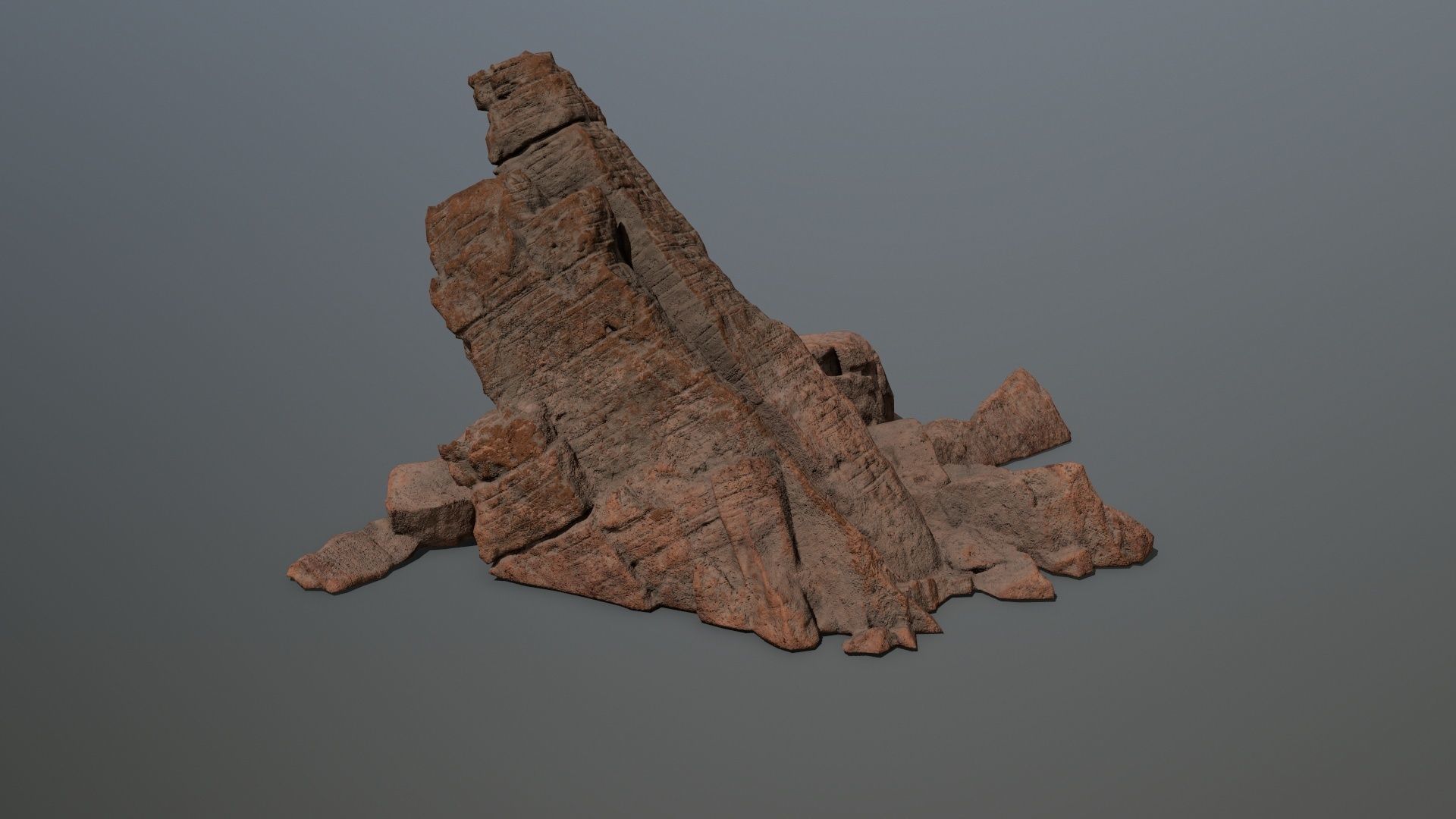 desert rock 1 Low-poly 3D model_21