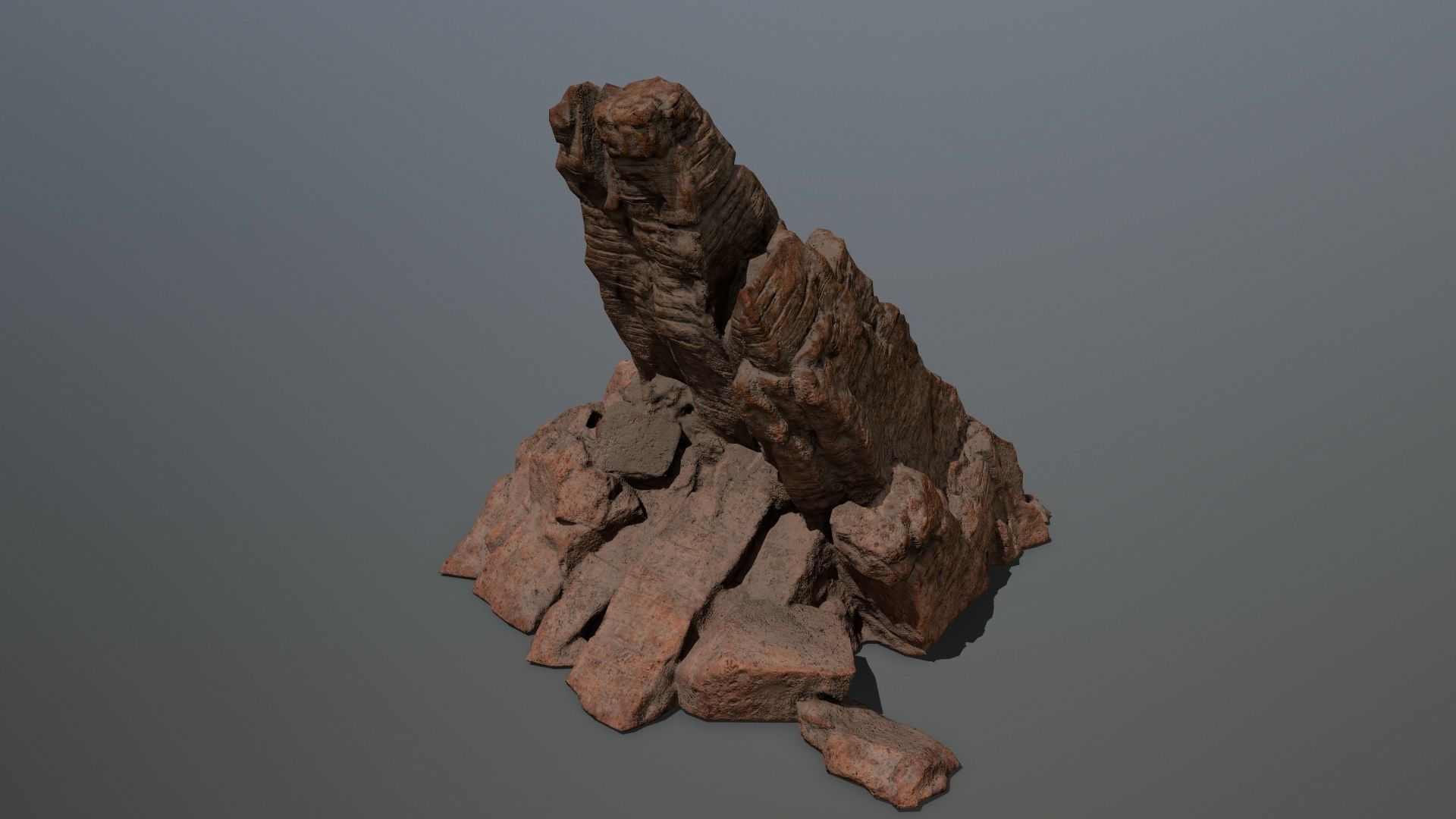 desert rock 1 Low-poly 3D model_22