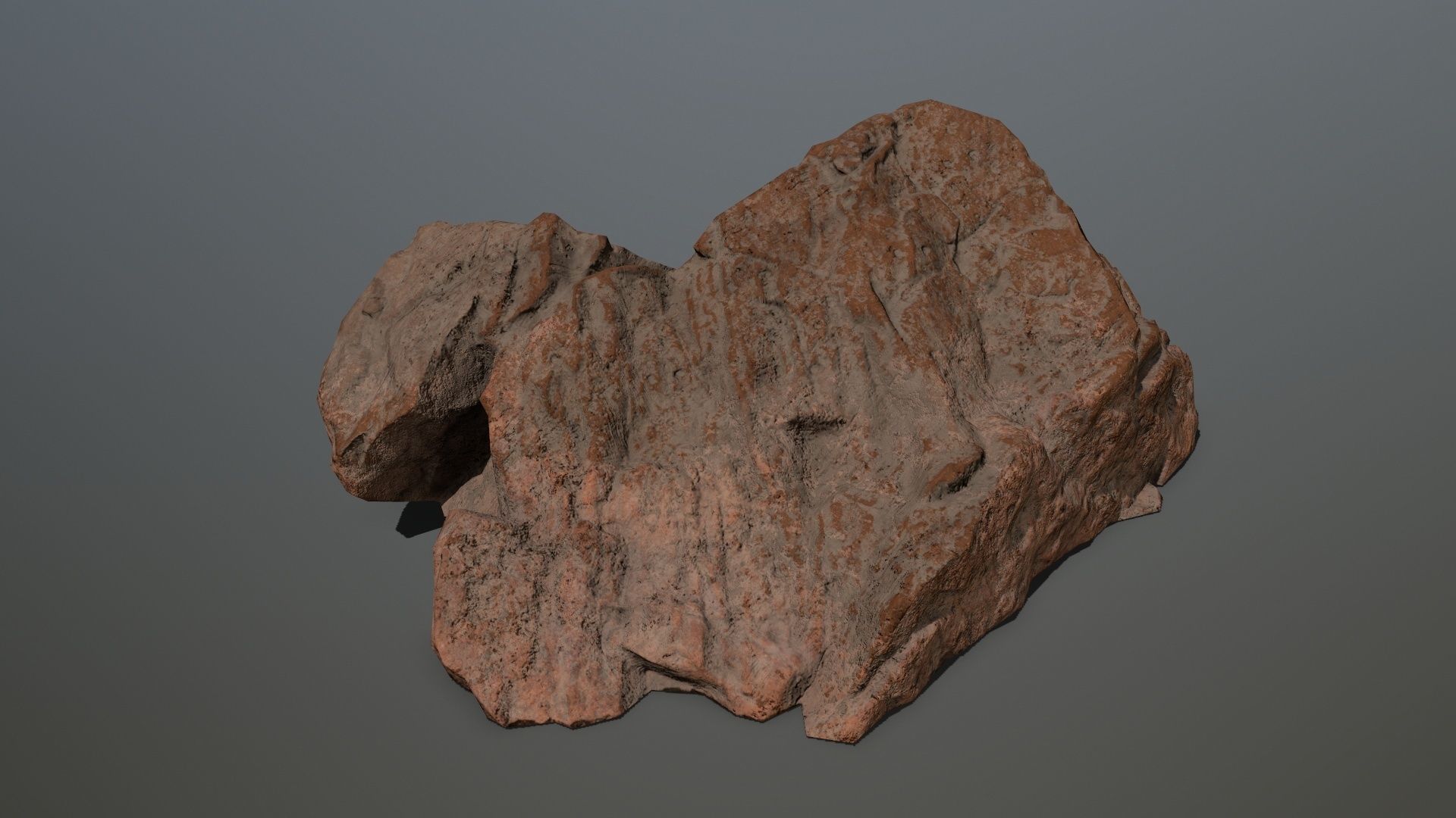desert rock 1 Low-poly 3D model_2