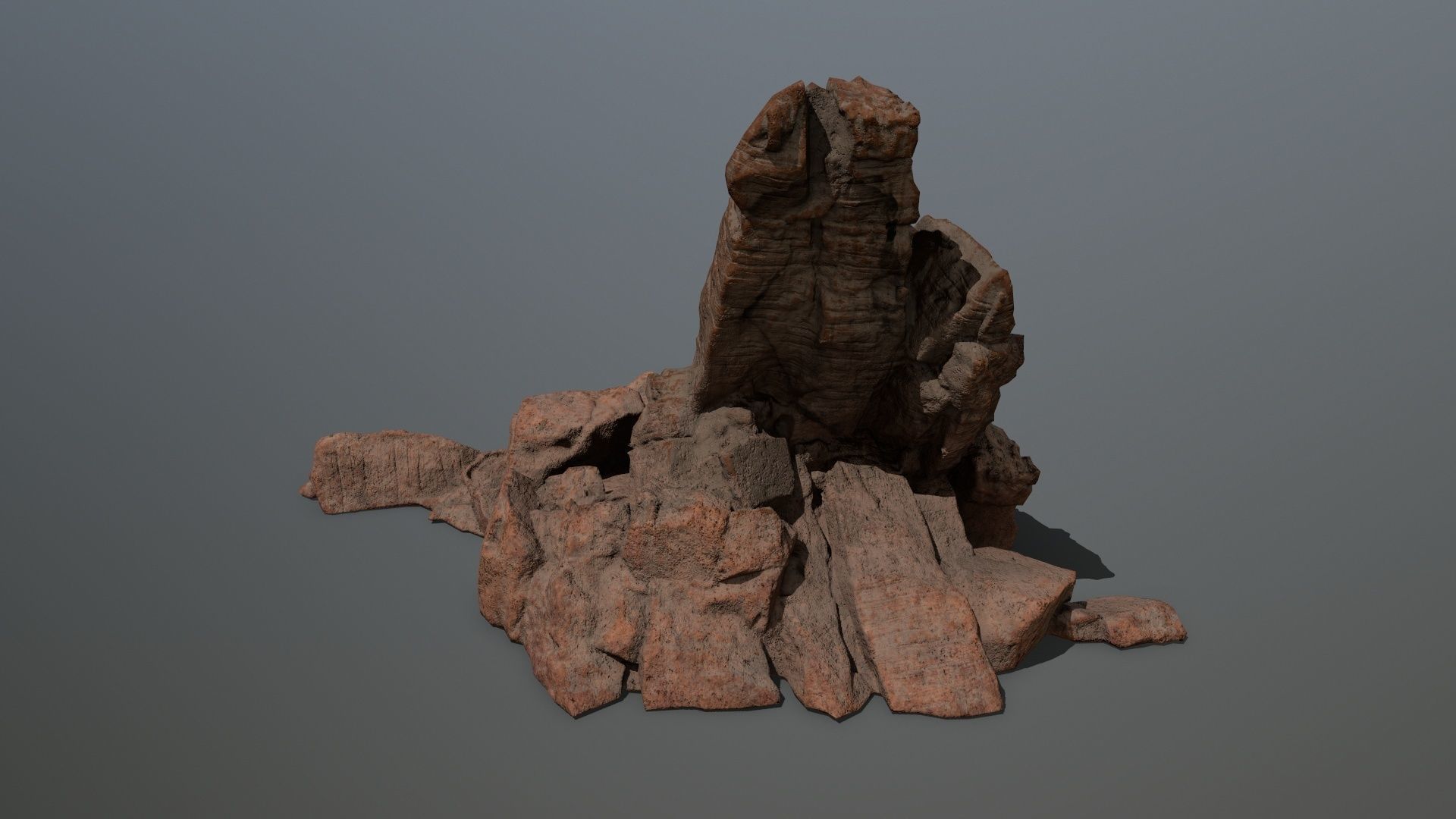 desert rock 1 Low-poly 3D model_23
