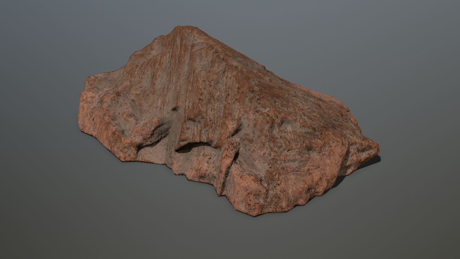 desert rock 1 Low-poly 3D model_5