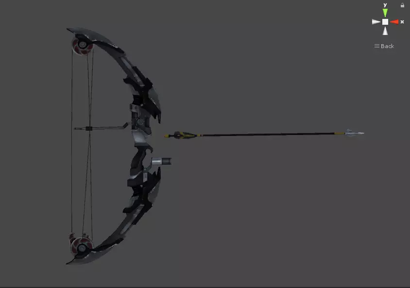 archer bow with arrow low-poly 3d model Low-poly 3D model_0