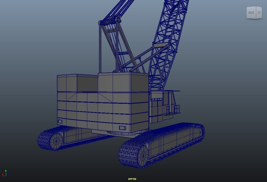 Kobelco Crawler Crane 3D model_3