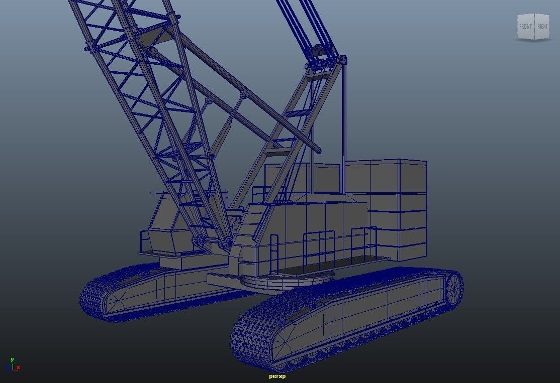 Kobelco Crawler Crane 3D model_5