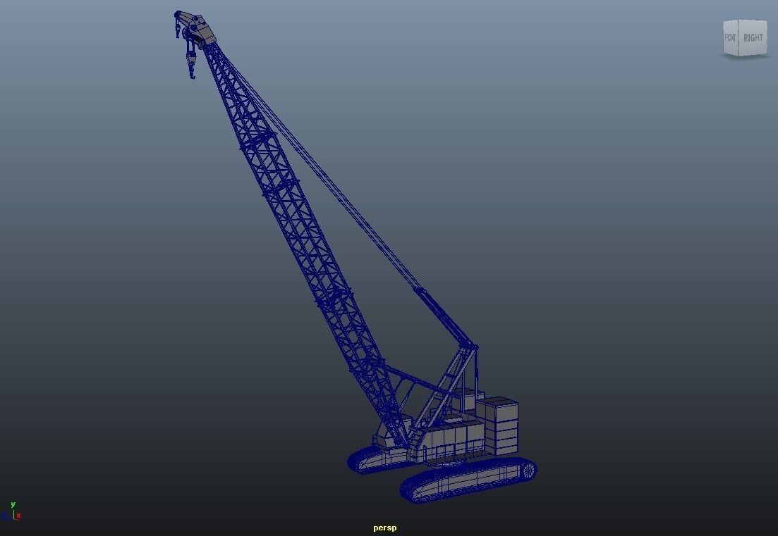 Kobelco Crawler Crane 3D model_2