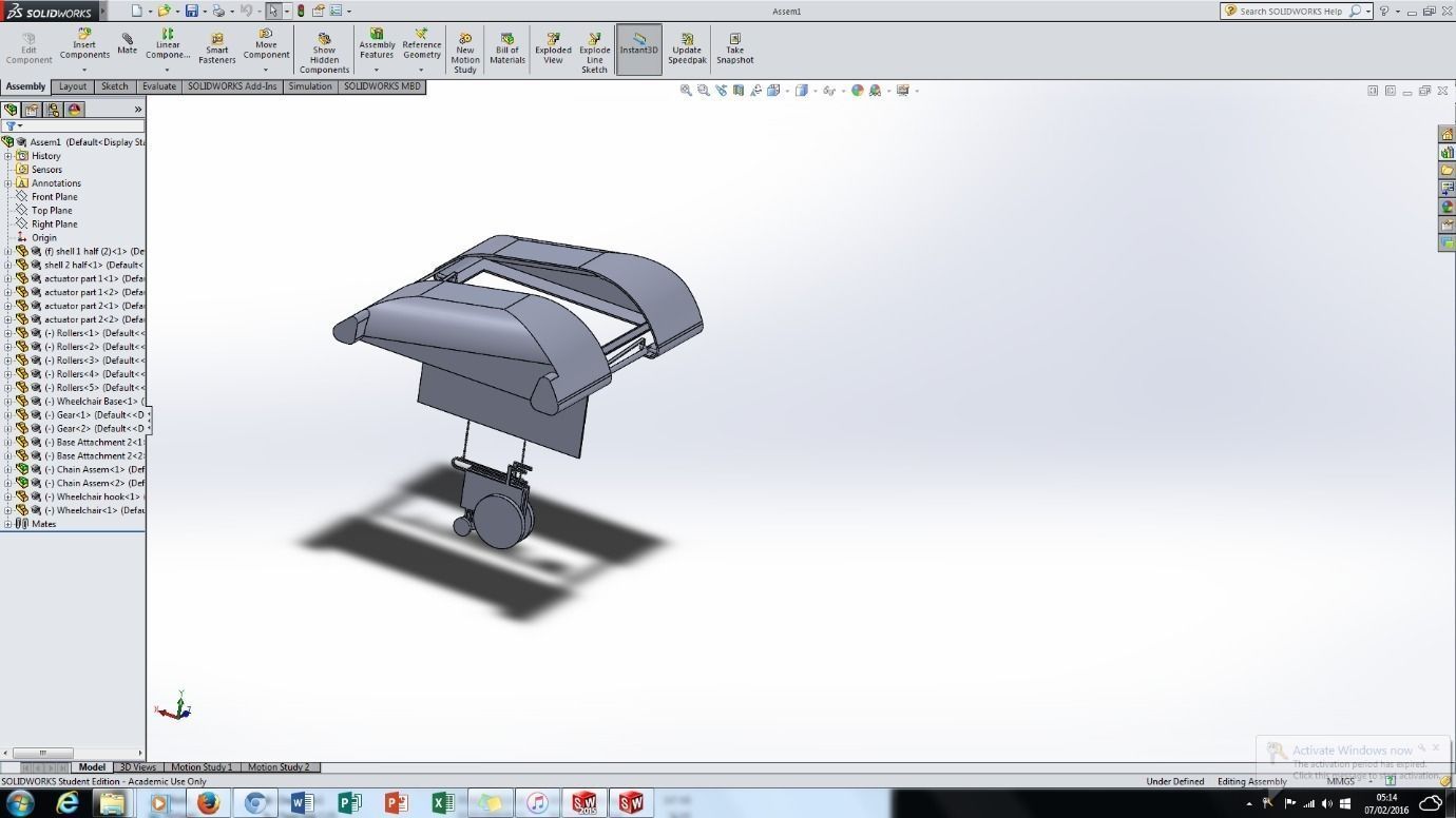 Wheelchair Hoist Basic 3D model_0