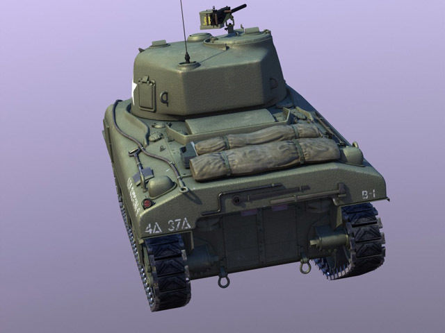 Sherman M4-A1 3D model_1