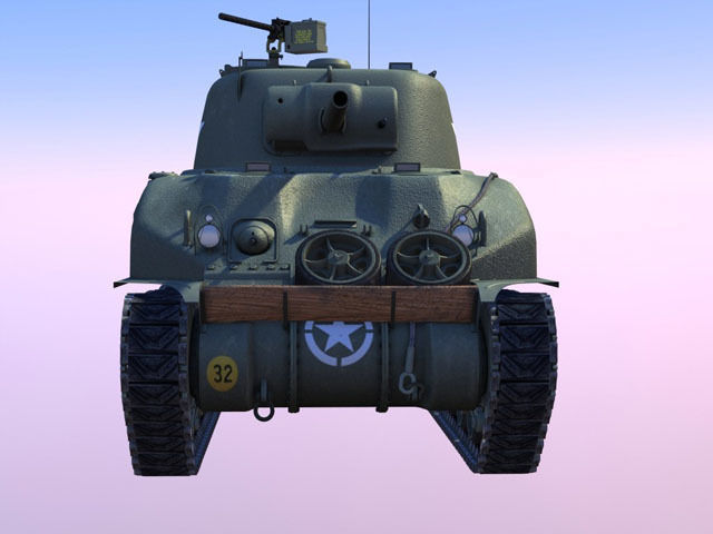Sherman M4-A1 3D model_2