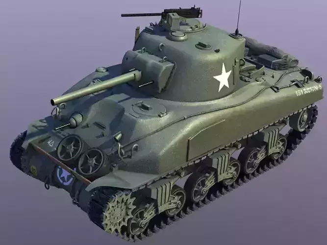 Sherman M4-A1 3D model