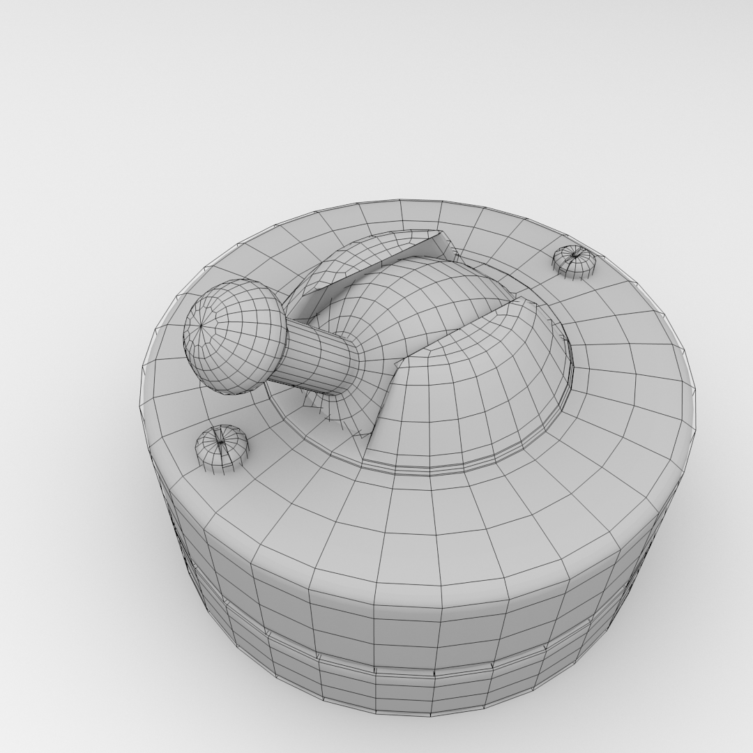 Old Light Switch 3D model_4
