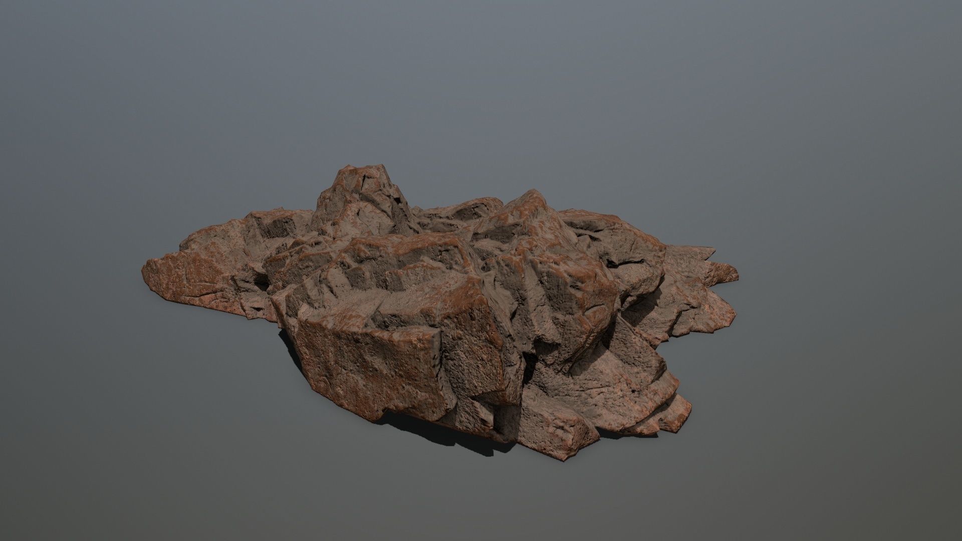 desert rock 2 Low-poly 3D model_3