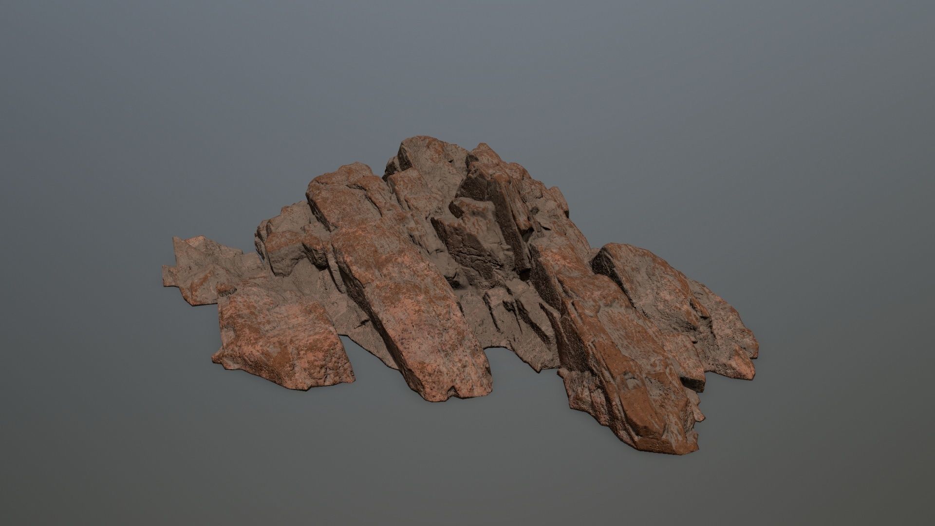 desert rock 2 Low-poly 3D model_2