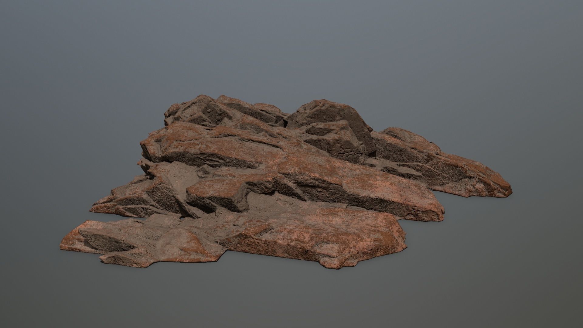 desert rock 2 Low-poly 3D model_1