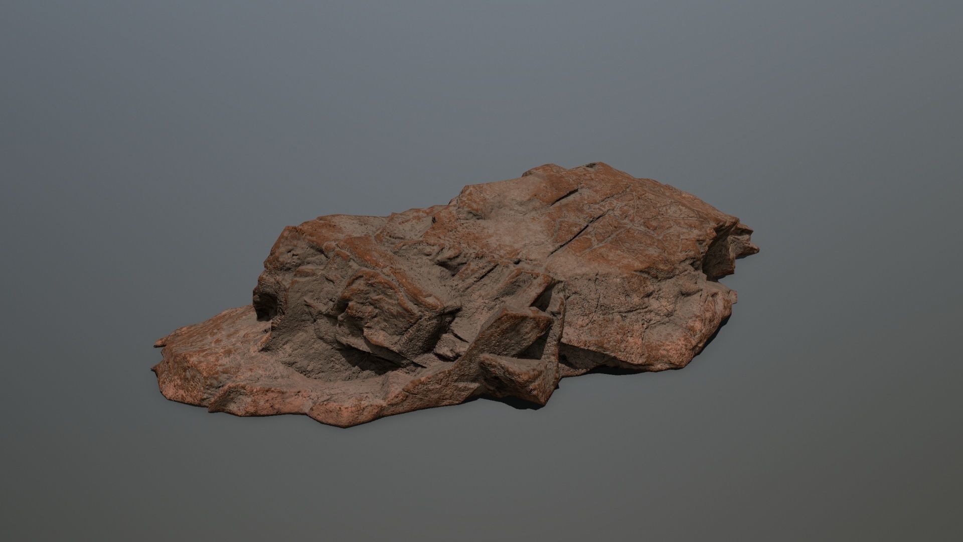 desert rock 2 Low-poly 3D model_5