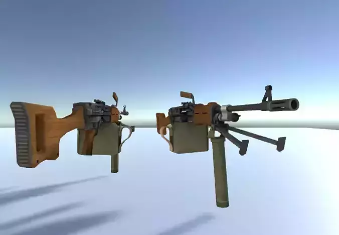 Grenade launcher Gun low poly 3D model