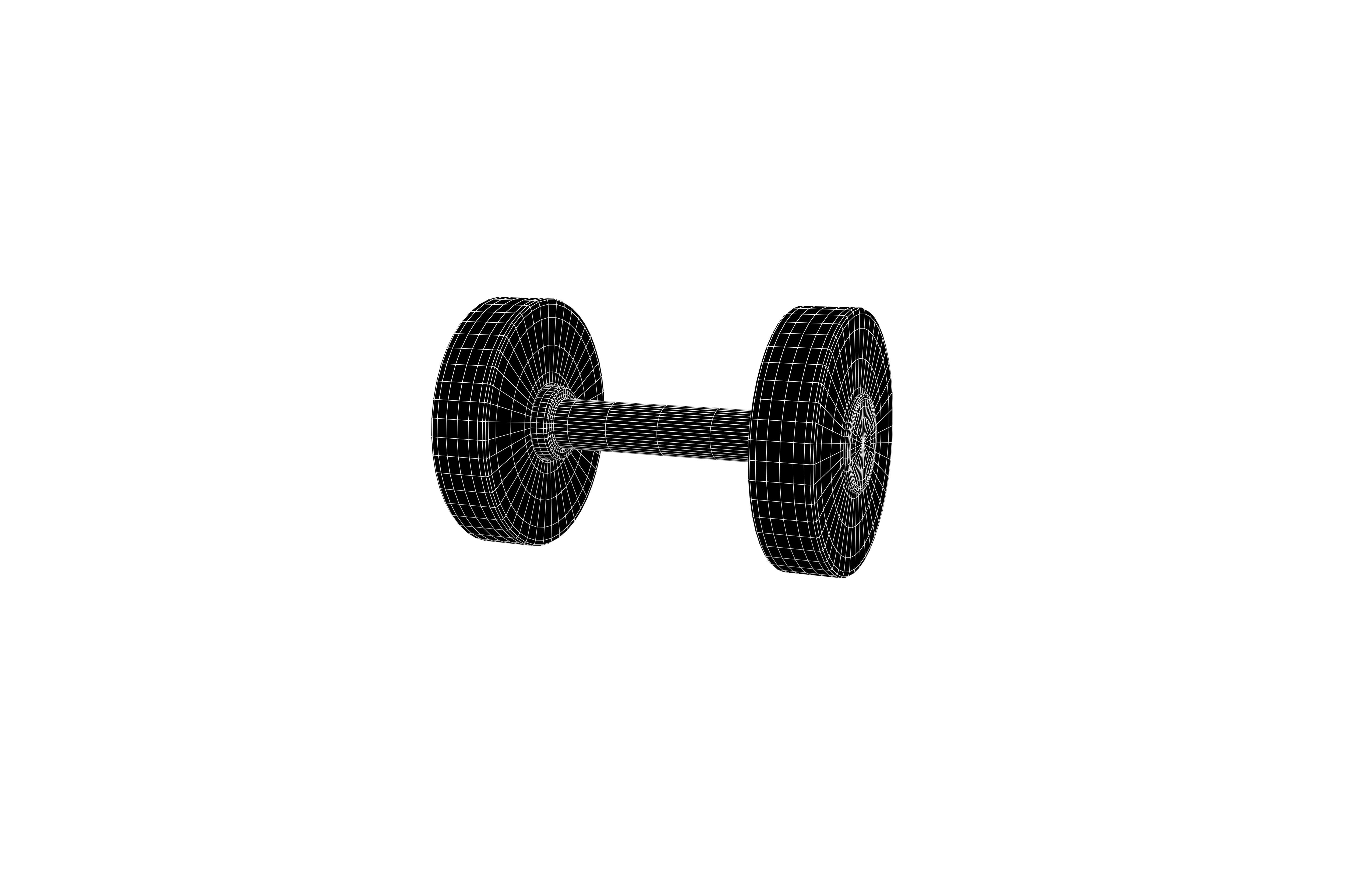 DumbBell v2 006 Low-poly 3D model_7
