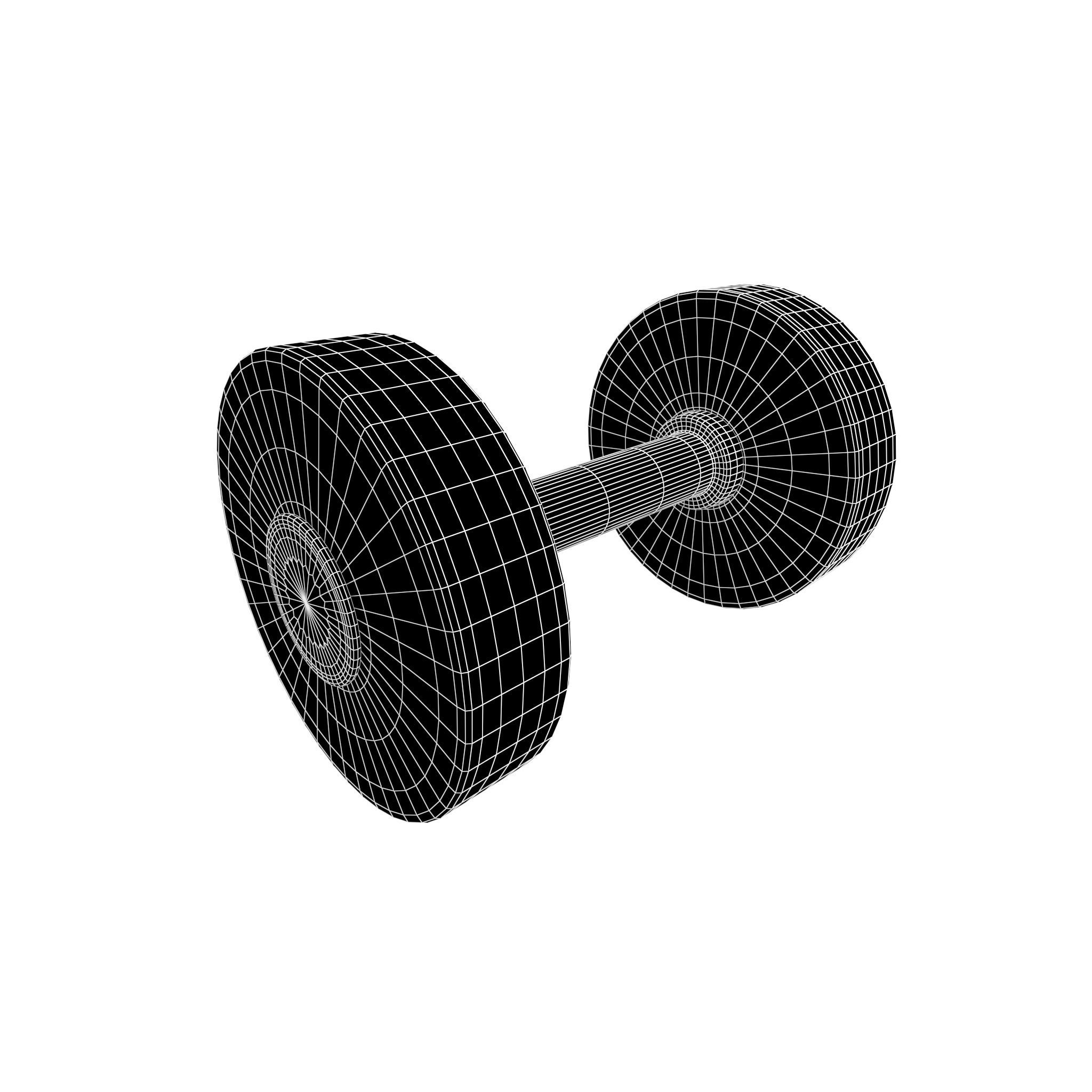 DumbBell v2 006 Low-poly 3D model_5