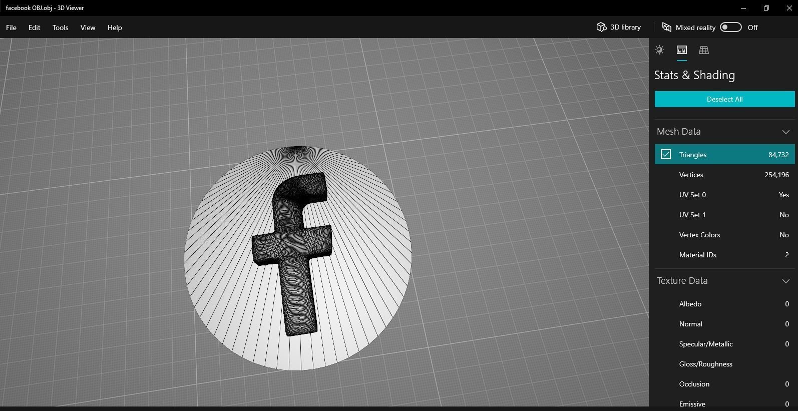 facebook icon  3D model_12
