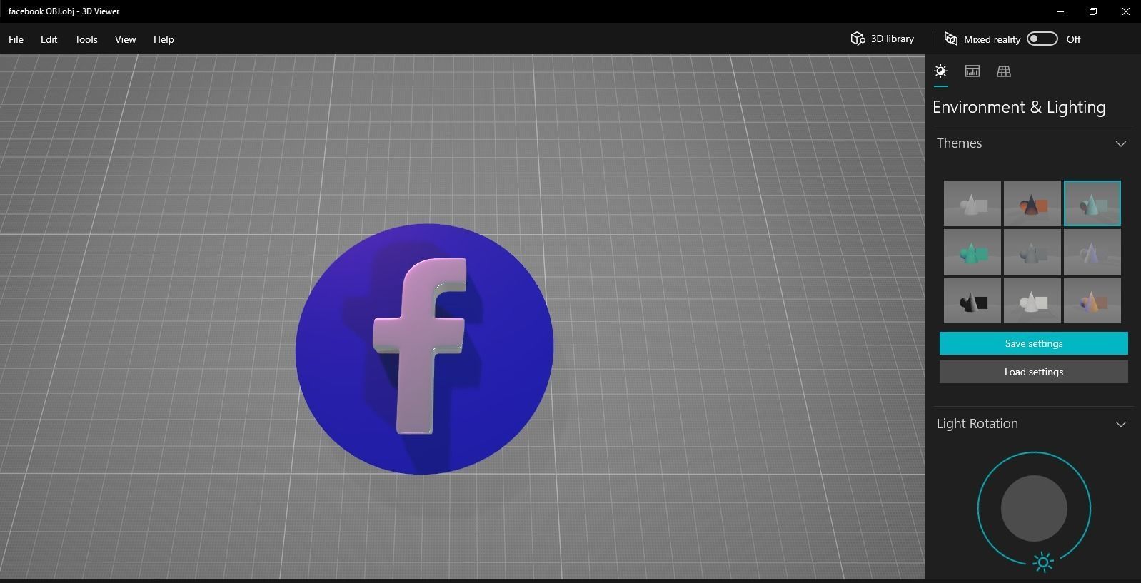 facebook icon  3D model_15