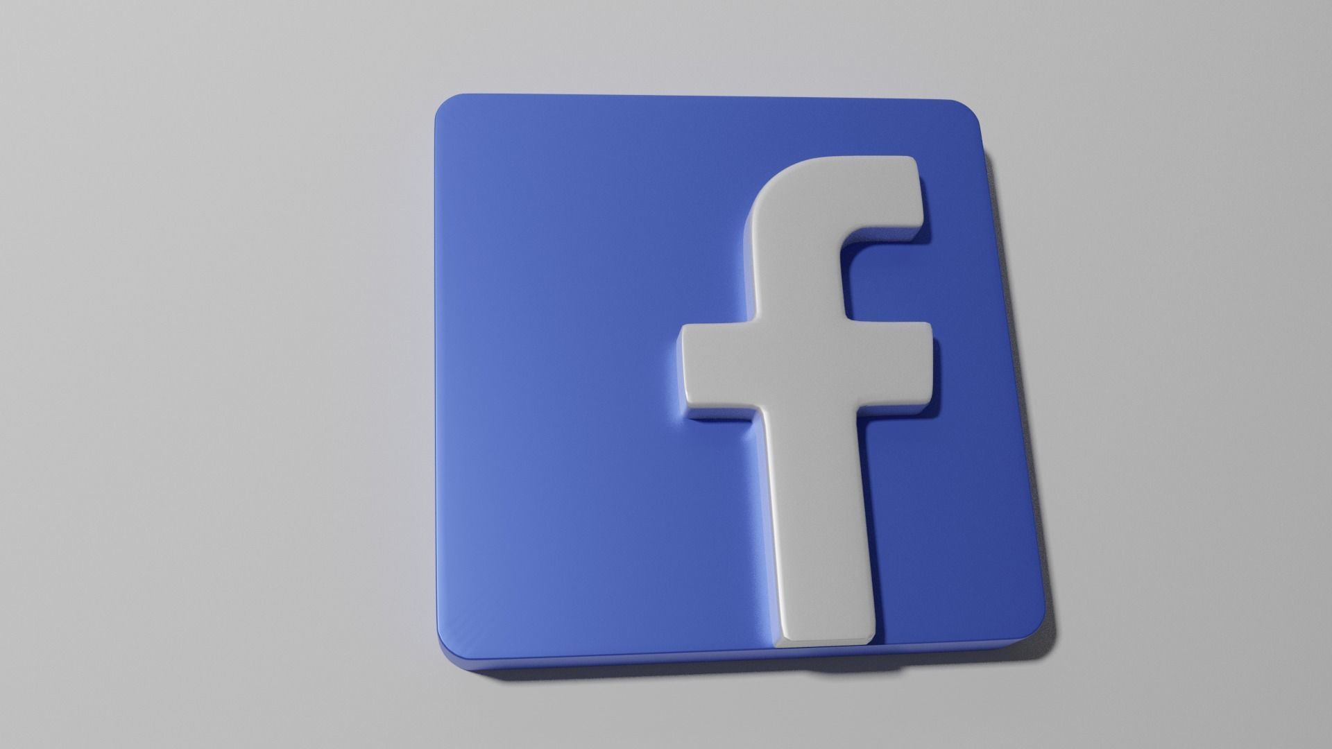 facebook icon  3D model_2