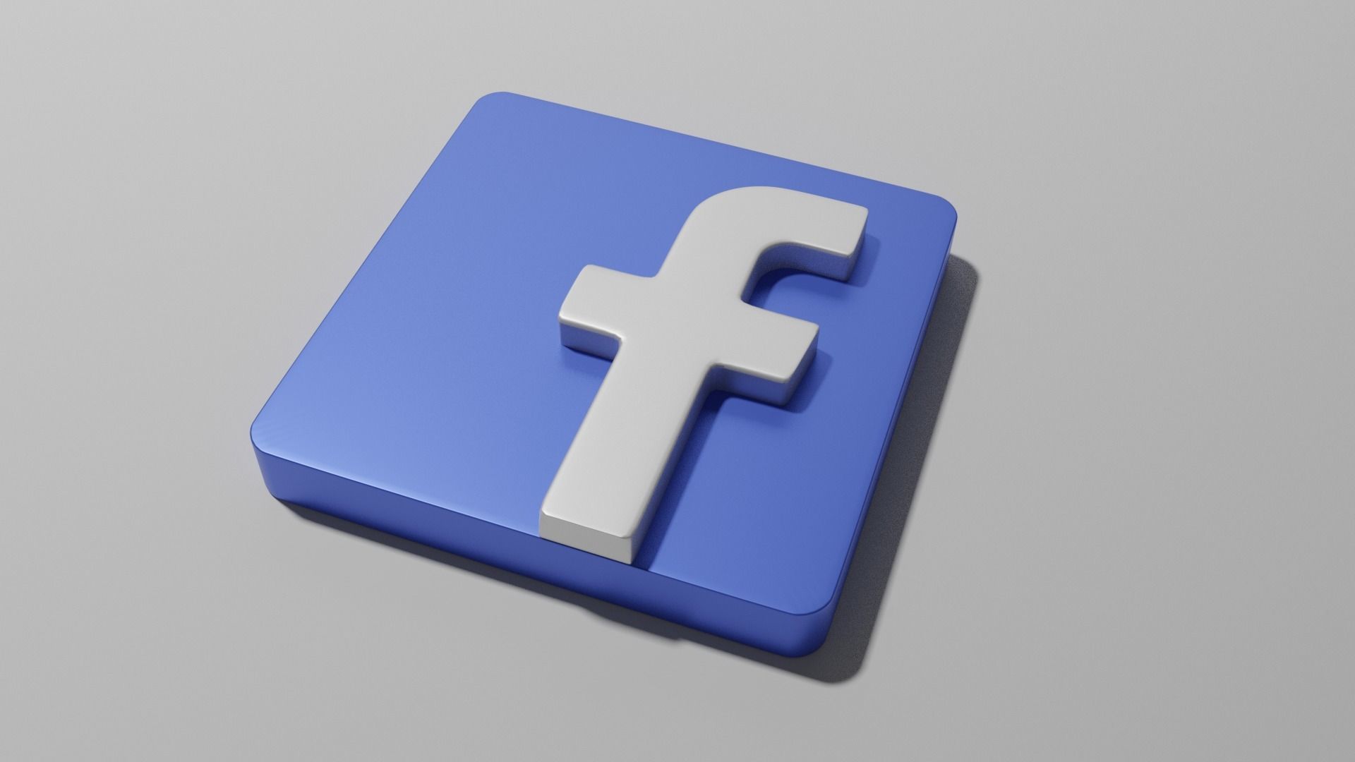 facebook icon  3D model_4